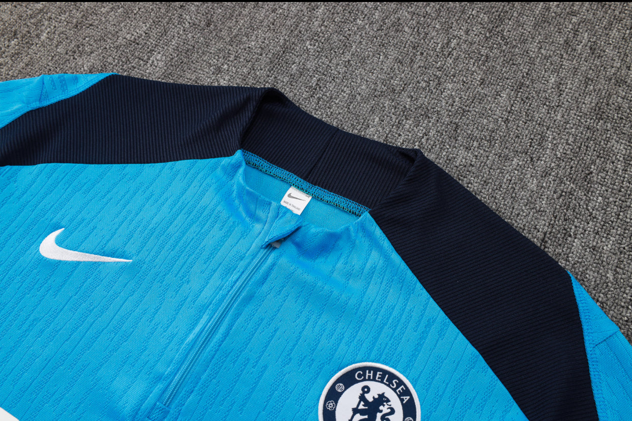 Chelsea FC Kids 24/25 1/4 Zip Dri-Fit Tracksuit