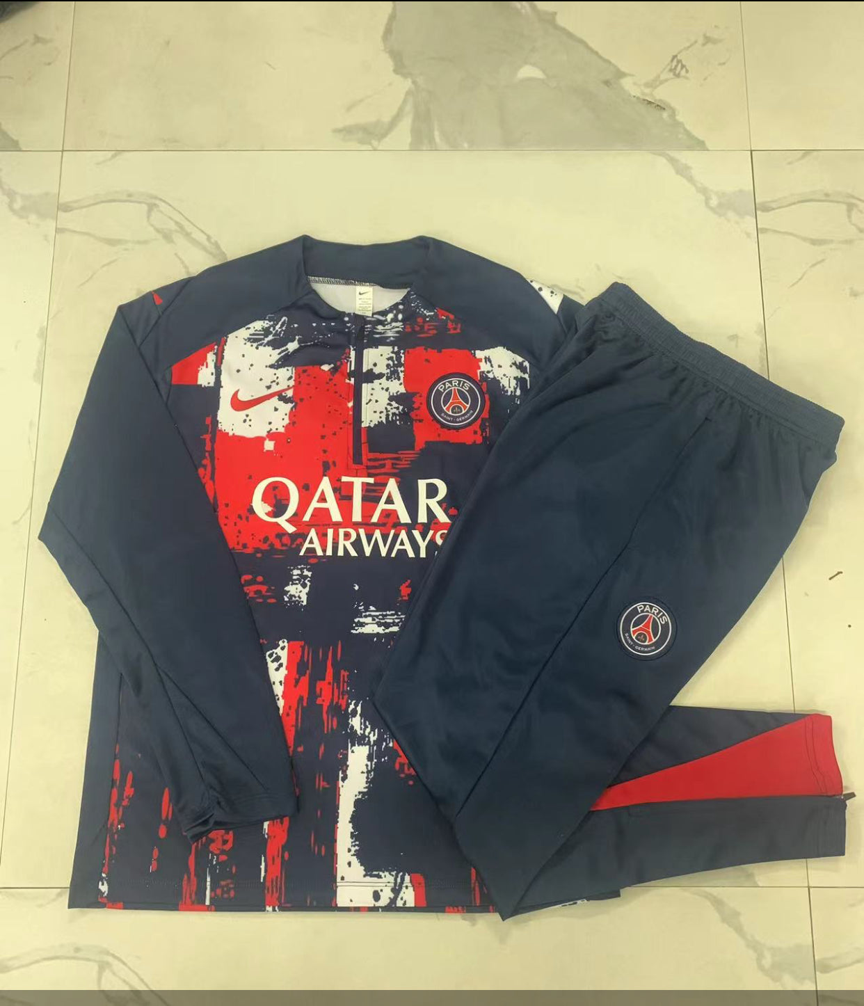 PSG 24/25 Kids 1/4 Zip Tracksuits