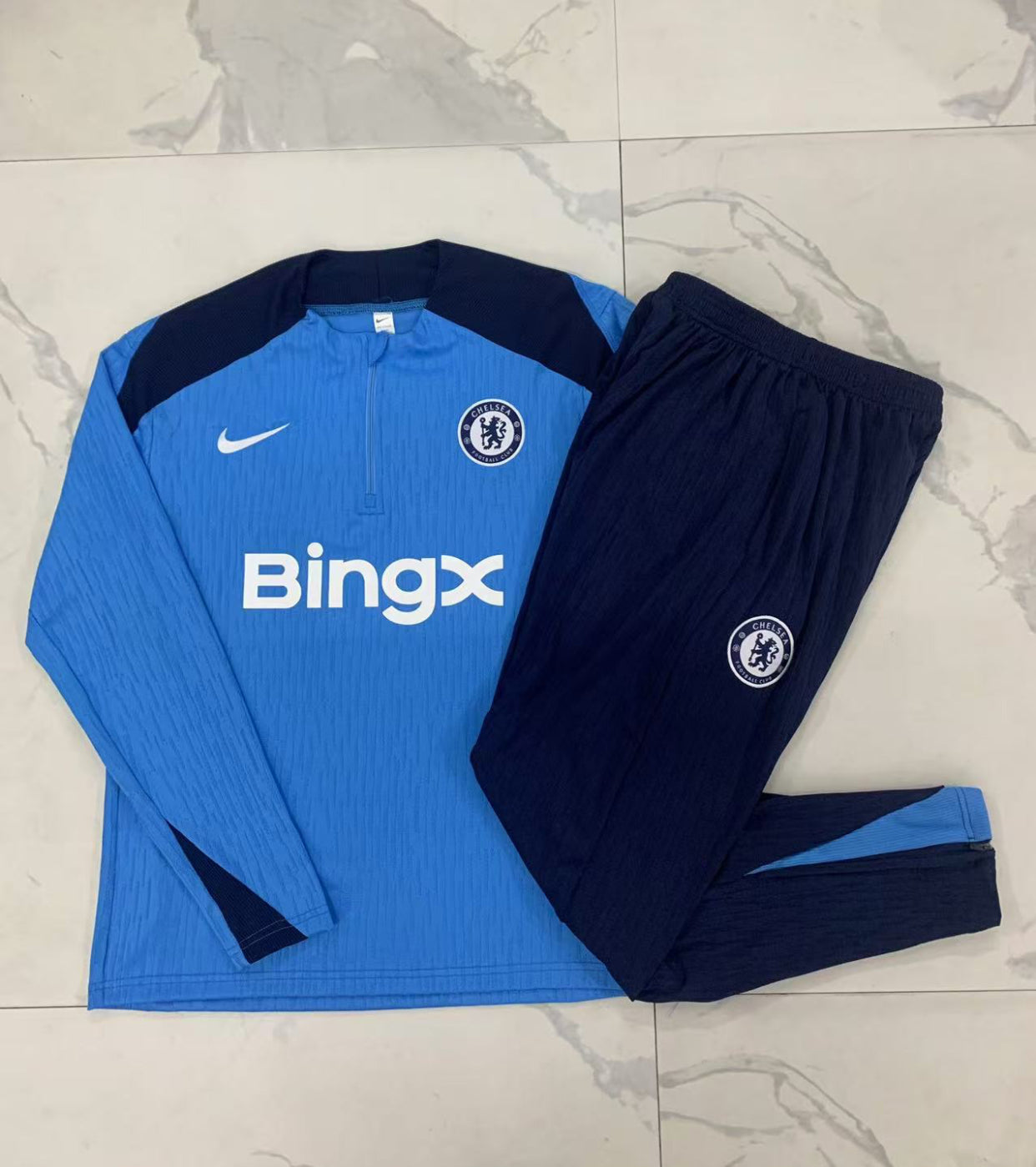 Chelsea FC Kids 24/25 1/4 Zip Dri-Fit Tracksuit