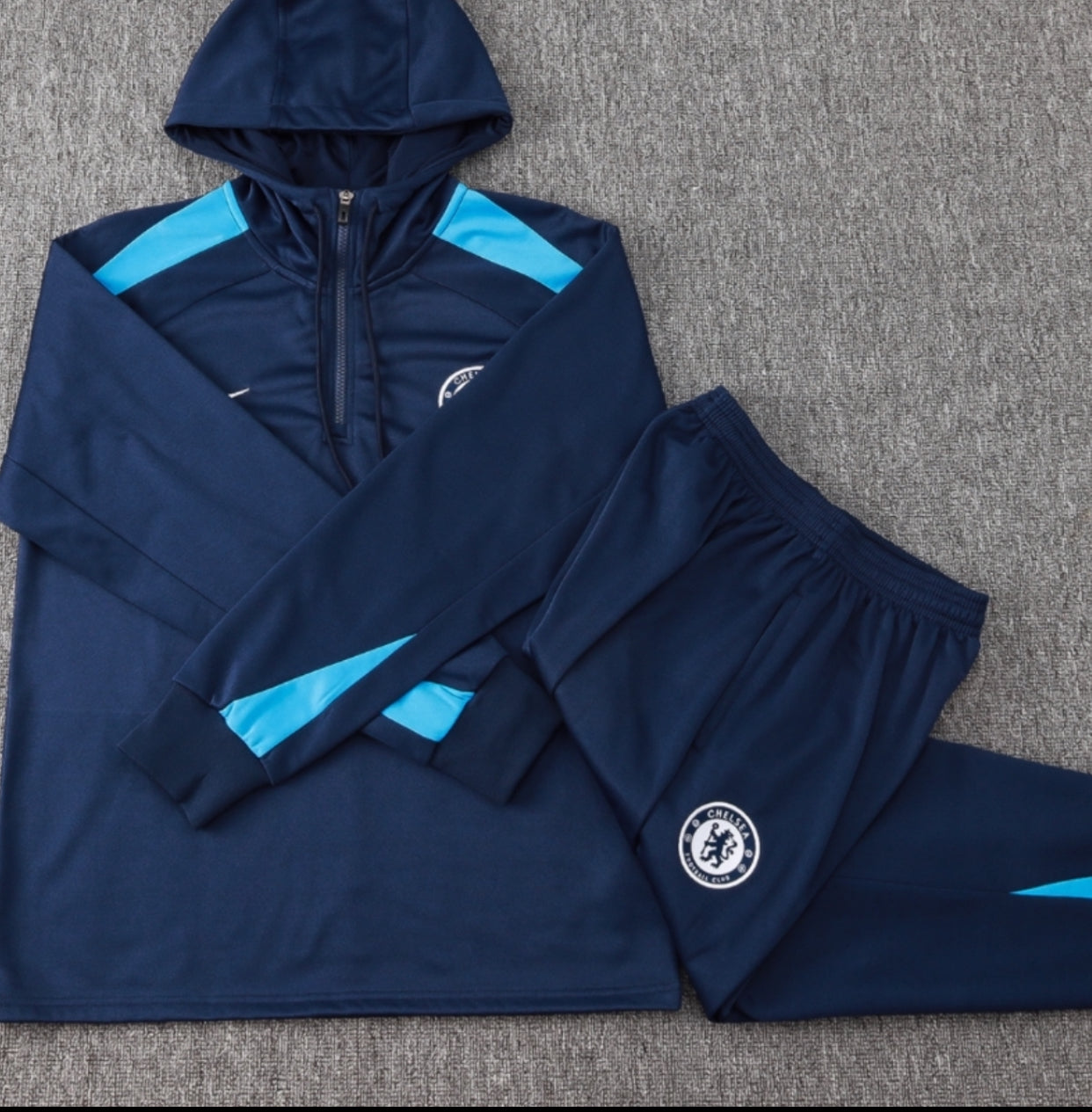 Chelsea FC 24/25 Men’s 1/4 Zip Hooded Tracksuit