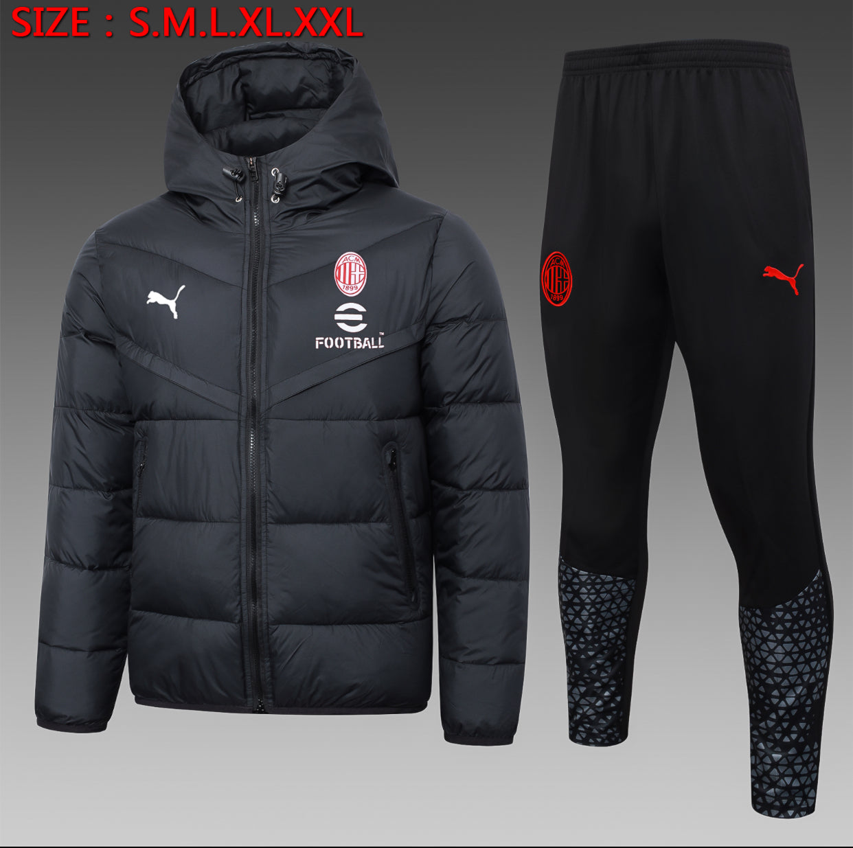 AC Milan Men’s 23/24 Puffer Jacket Set