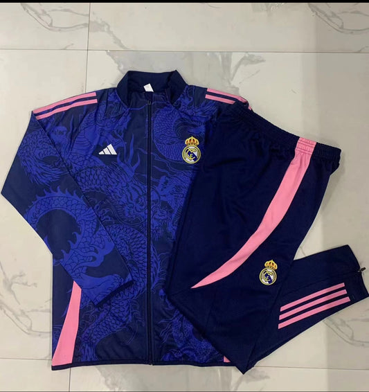 Real Madrid FC 24/25 Kids Full Zip Tracksuit